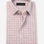 Kalvin Phillips Men’s White, Red & Grey Check Formal Shirt