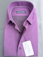 Kalvin Phillips Orchid Purple Micro Dot Formal Shirt - Image 2