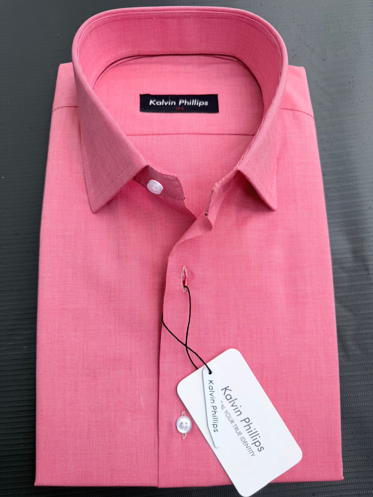 kph-012-coral-pink-01 Kalvin Phillips Coral Pink Formal Shirt - Image 1
