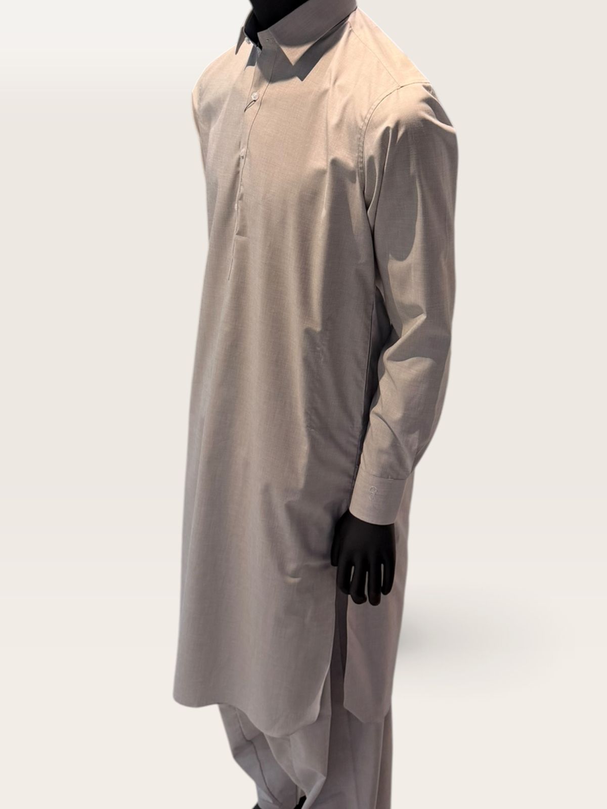 kph-016-warm-taupe-01 Kalvin Phillips Warm Taupe Shalwar Kameez - Image 1