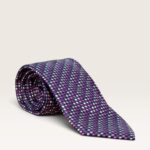 Kalvin Phillips Navy, Magenta and White Dot Tie