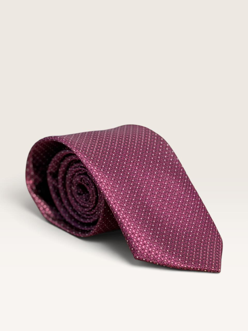 kph-036-wine-pin-dot-01 Kalvin Phillips Wine Pin Dot Tie - Image 1